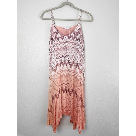 NWT Paper Crane pink white sleeveless asymmetrical ombre sundress S - Picture 3 of 12